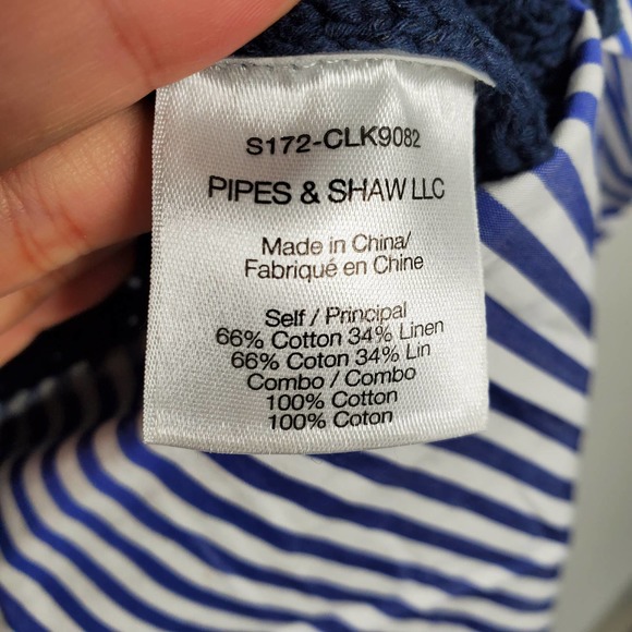 VERONICA BEARD • South Beach Combo Navy Sleeveless Knit Sweater Sz M - Picture 8 of 9